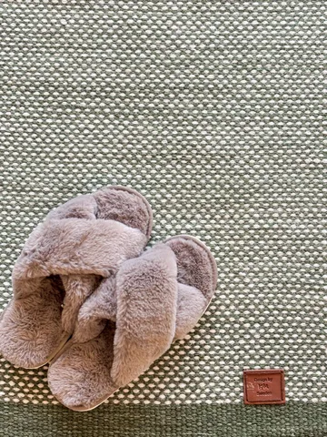 Handvävd Matta Sandhamn Kvadratisk 200x200 cm - smaragdgrön - Textil & mattor - Matta - Modern matta - Ullmatta
