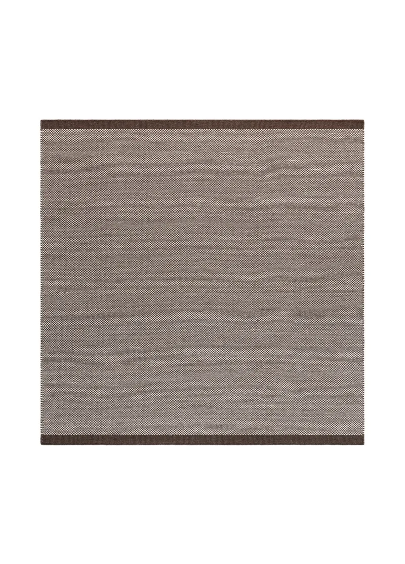 Handvävd Matta Sandhamn Kvadratisk 250x250 cm, Choklad