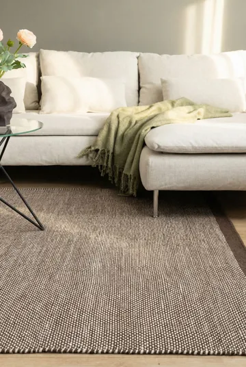 Handvävd Matta Sandhamn Kvadratisk 250x250 cm - Choklad - Textil & mattor - Matta - Modern matta - Ullmatta