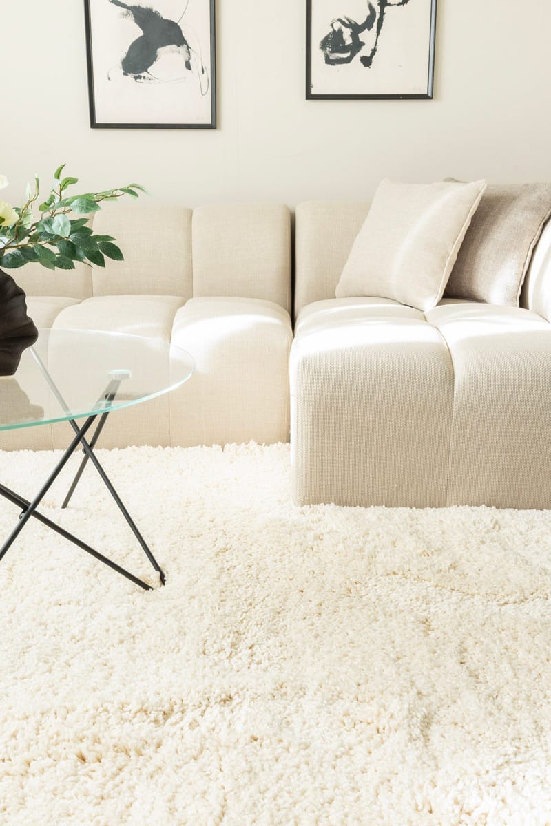 Handvävd Matta Sorrento 240x340 cm - Creme - Textil & mattor - Matta - Modern matta - Ryamatta