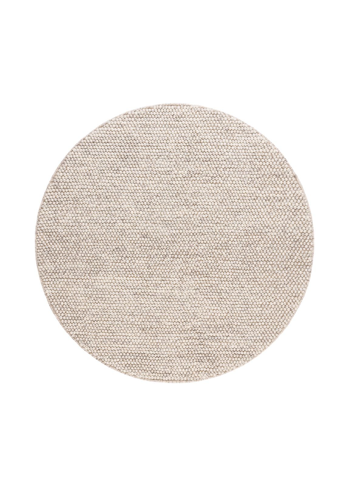 Handvävd Matta Bubble Rund 120 cm - IvoryMelange