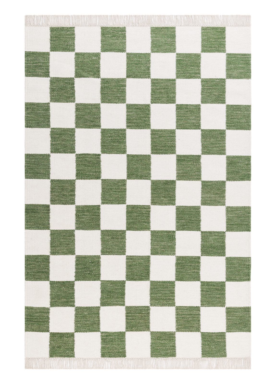 Handvävd Matta Nordic Check 140x200 cm - Smaragdgrön