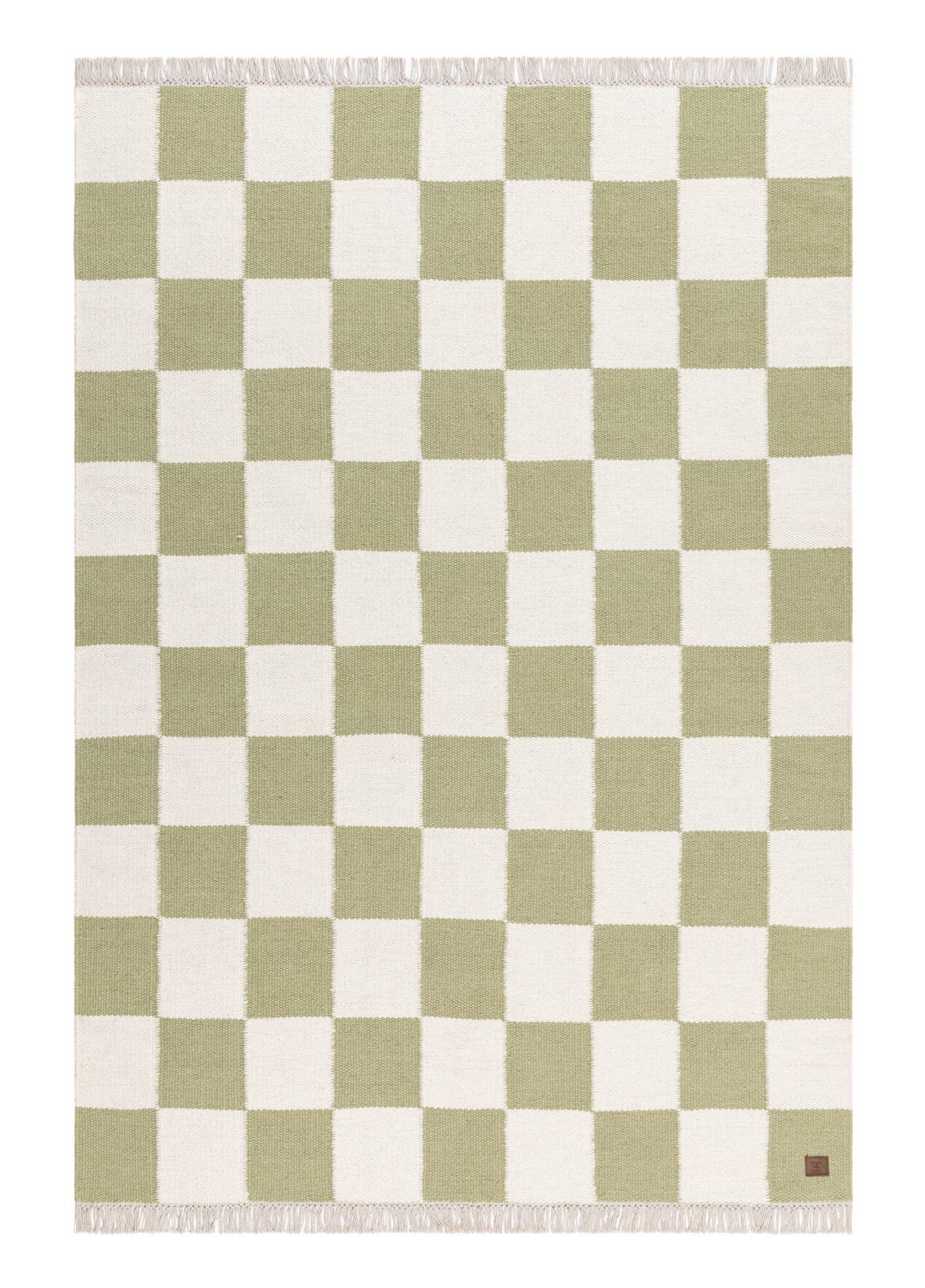 Handvävd Matta Nordic Check 200x300 cm - Grön