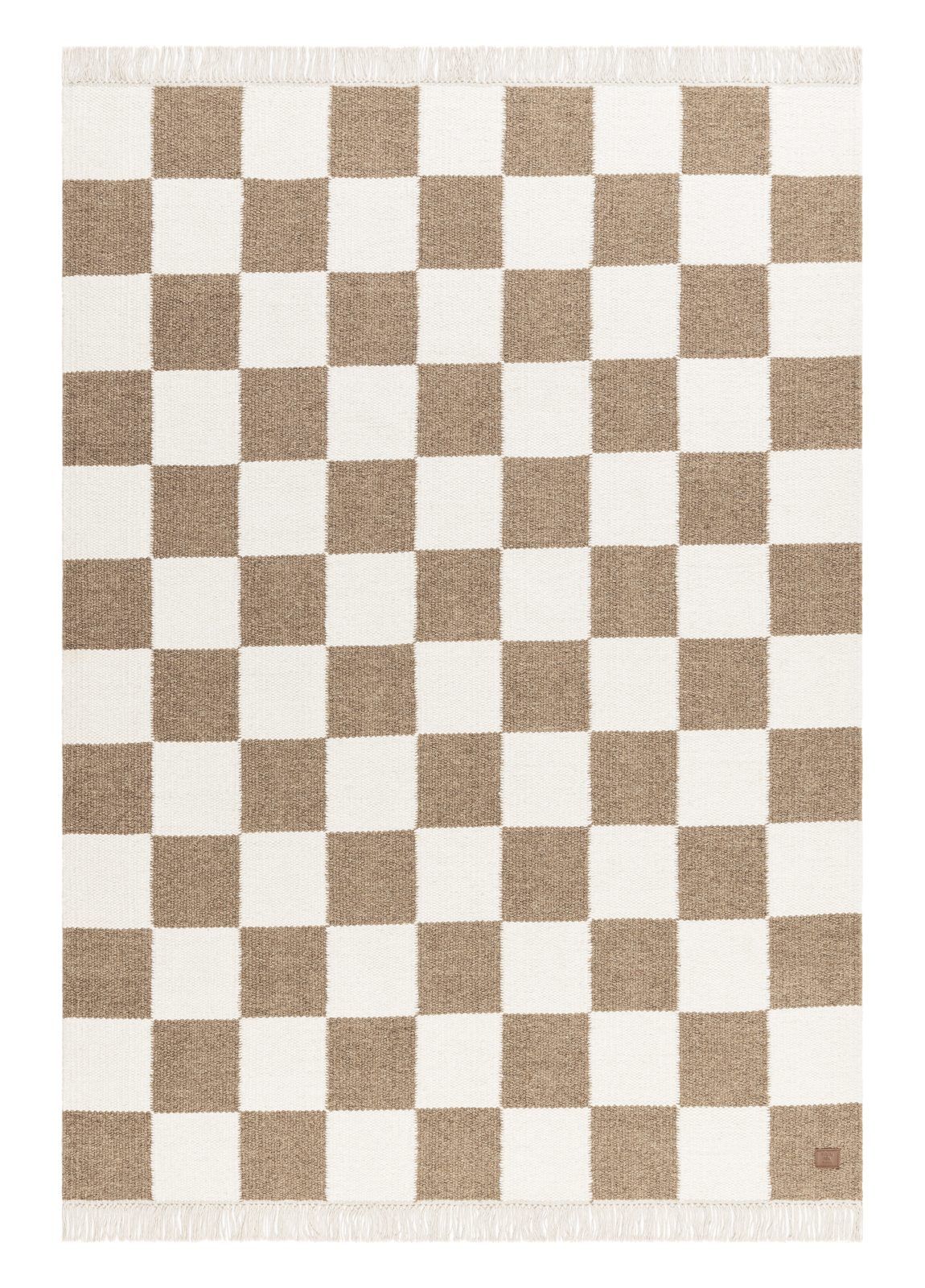 Handvävd Matta Nordic Check 240x340 cm - Choklad