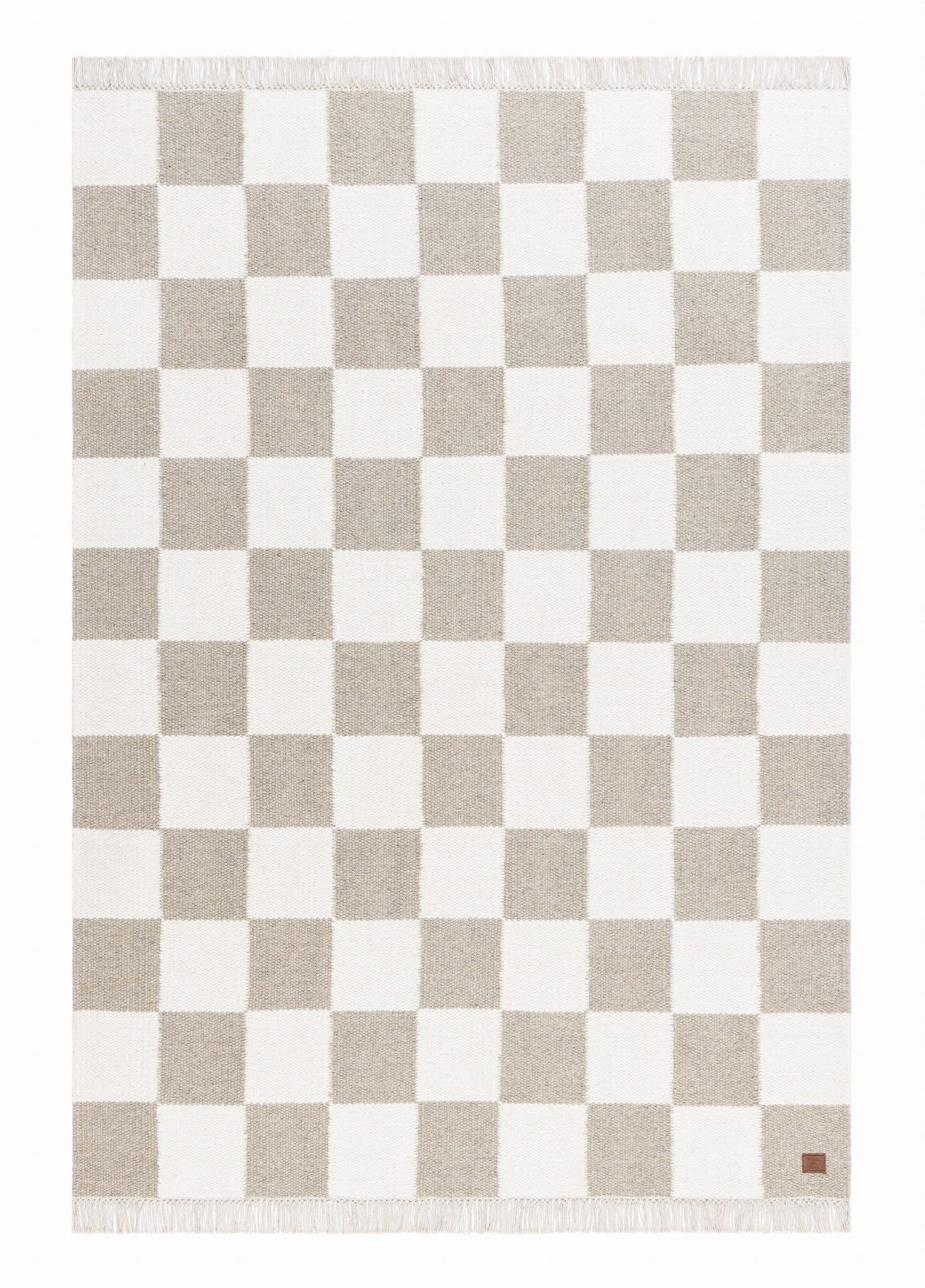 Handvävd Matta Nordic Check 240x340 cm - Grå