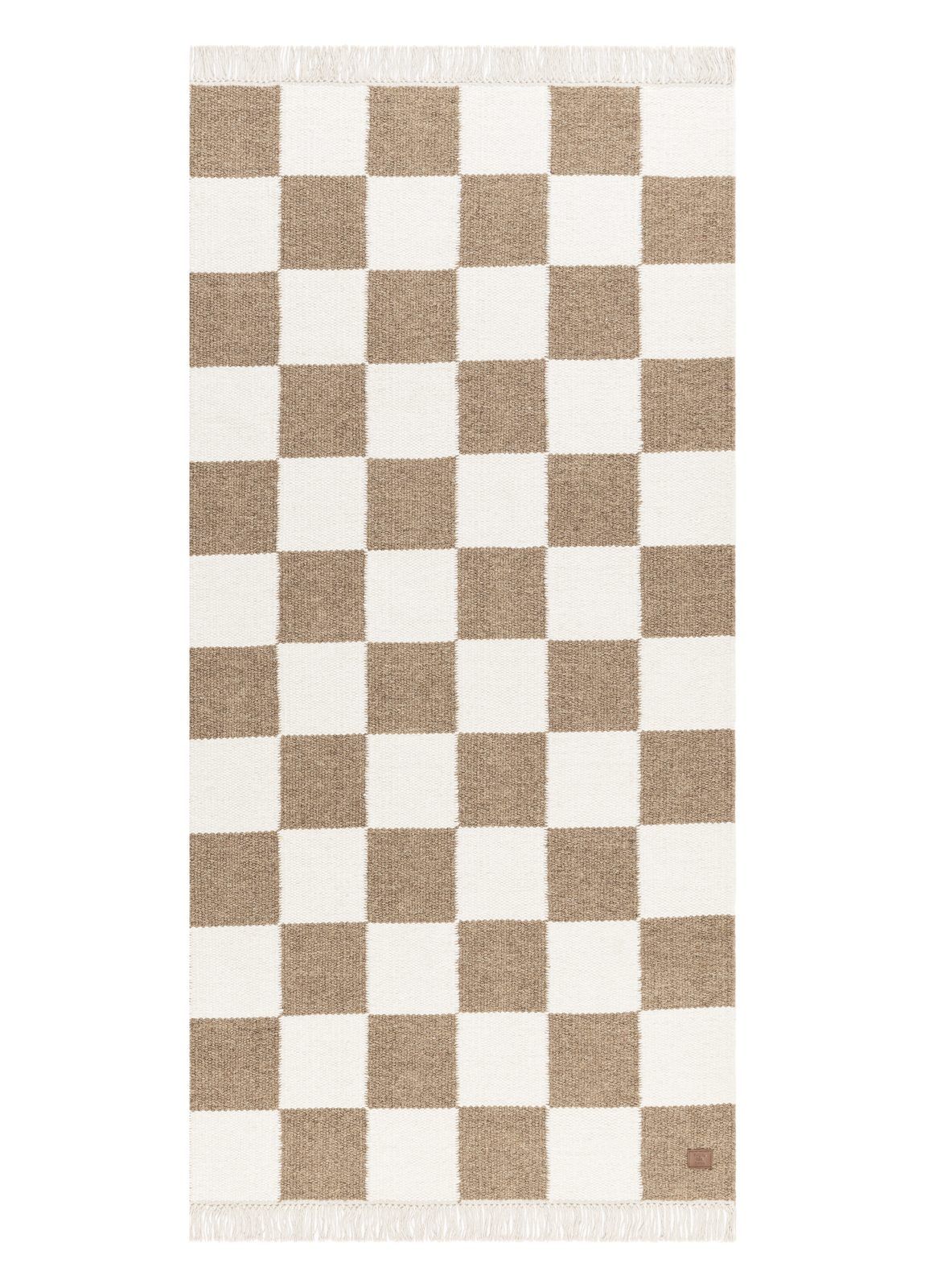 Handvävd Matta Nordic Check 75x200 cm - Choklad