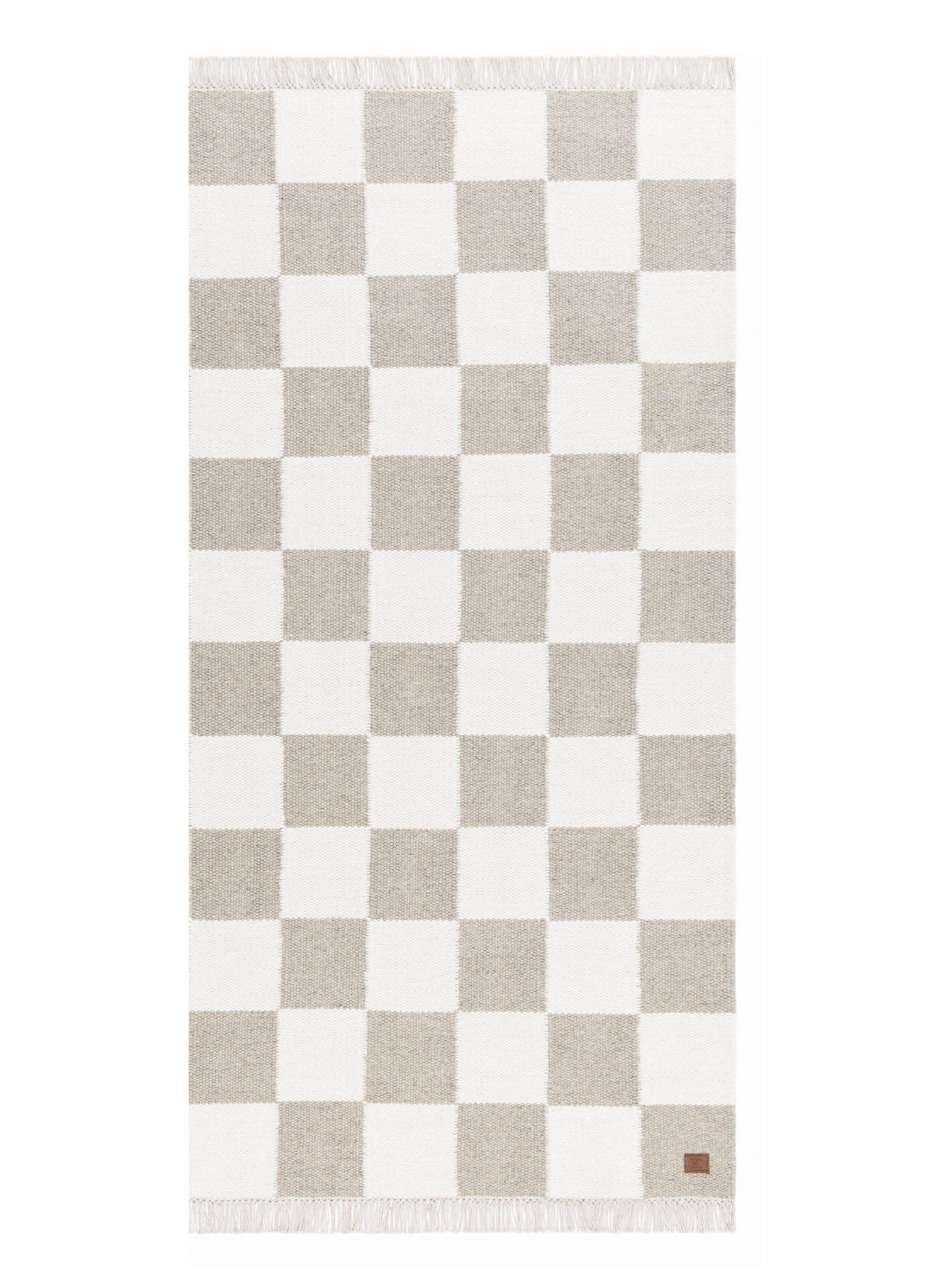 Handvävd Matta Nordic Check 75x200 cm - Grå