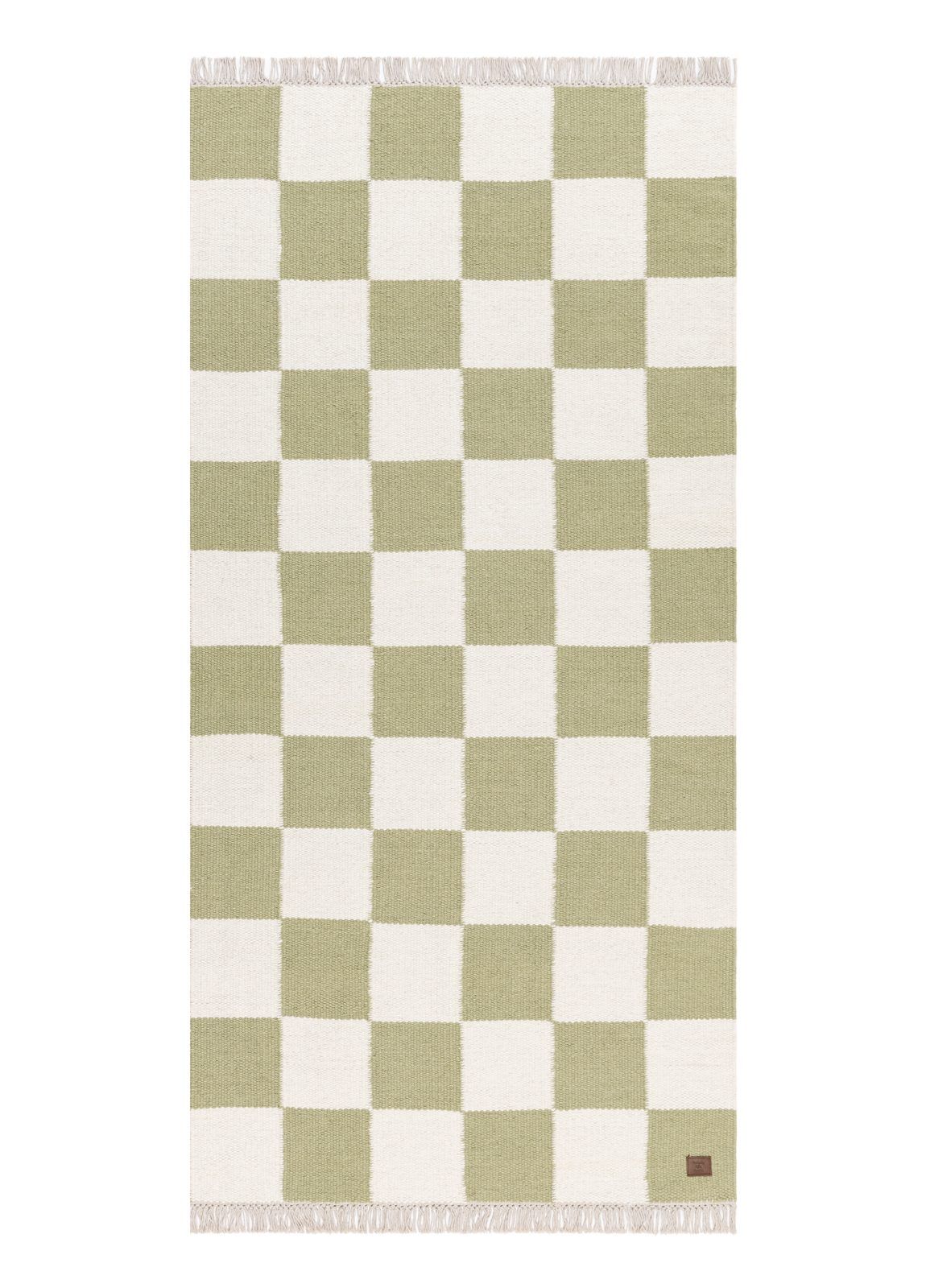 Handvävd Matta Nordic Check 75x200 cm - Grön