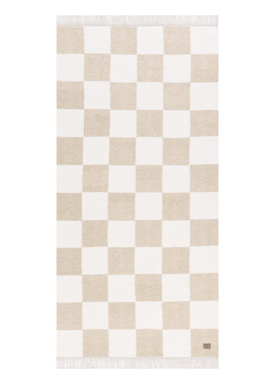 Handvävd Matta Nordic Check 75x200 cm - Linne
