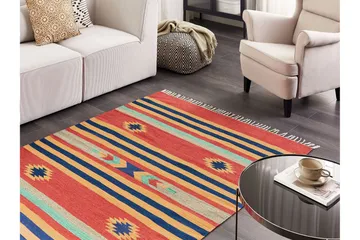 Hatis Bomullsmatta 140x200 cm - Blå - Textil & mattor - Matta - Modern matta - Bomullsmatta