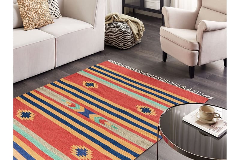 Hatis Bomullsmatta 140x200 cm - Blå - Textil & mattor - Matta - Modern matta - Bomullsmatta