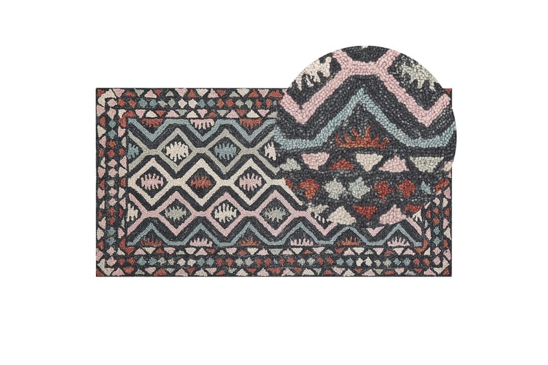 Haymana Ullmatta 80x150 cm - Blå - Textil & mattor - Matta - Modern matta - Ullmatta