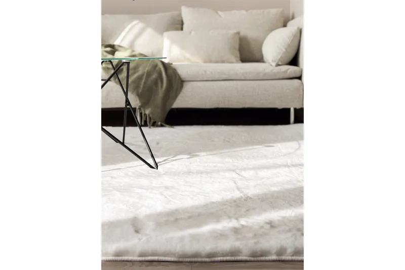 Heaven Rektangulär Ryamatta & Luggmatta 120x170 cm - Vit - Textil & mattor - Matta - Modern matta - Ryamatta