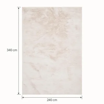 Heaven Stor Rektangulär Ryamatta & Luggmatta 240x340 cm - Beige - Textil & mattor - Matta - Modern matta - Ryamatta