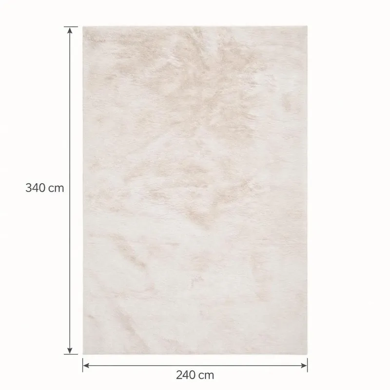Heaven Stor Rektangulär Ryamatta & Luggmatta 240x340 cm - Beige - Textil & mattor - Matta - Modern matta - Ryamatta