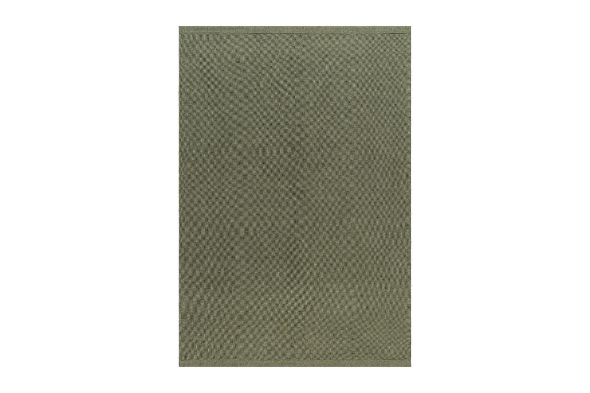 Hemse Bomullsmatta 160x230 cm - M&ouml;rkgr&ouml;n