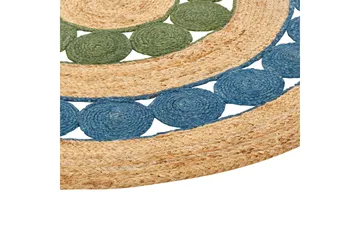 Hovit Jutematta 140 cm Rund - Blå - Textil & mattor - Matta - Modern matta - Jutematta & hampamatta