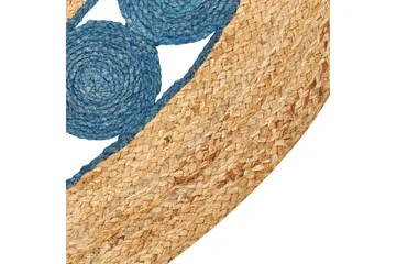 Hovit Jutematta 140 cm Rund - Blå - Textil & mattor - Matta - Modern matta - Jutematta & hampamatta