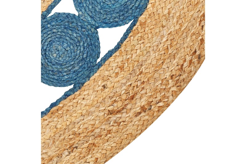 Hovit Jutematta 140 cm Rund - Blå - Textil & mattor - Matta - Modern matta - Jutematta & hampamatta