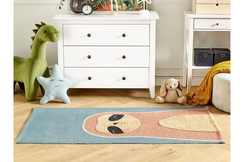 Isak Bomullsmatta 80x150 cm - Blå - Textil & mattor - Matta - Modern matta - Bomullsmatta