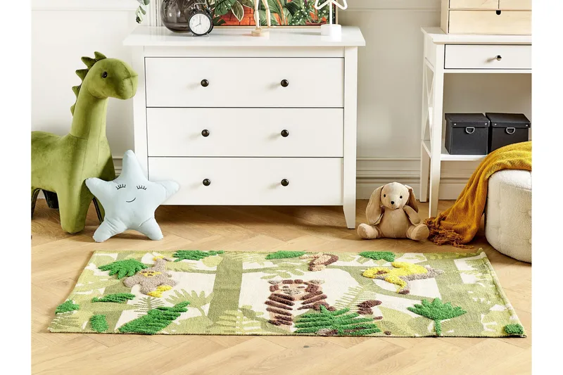 Janhto Bomullsmatta 80x150 cm - Grön - Textil & mattor - Matta - Modern matta - Bomullsmatta