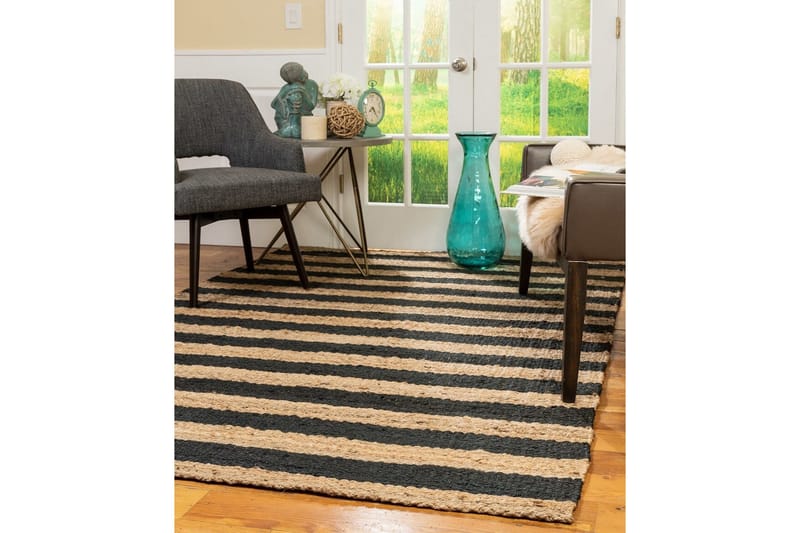Eddie Jutematta 90x150 cm Rektangulär - Beige/Svart - Textil & mattor - Matta - Modern matta - Sisalmatta