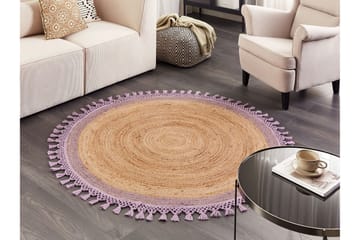 Jutematta Marts 140 cm Rund - Beige - Textil & mattor - Matta - Modern matta - Jutematta & hampamatta