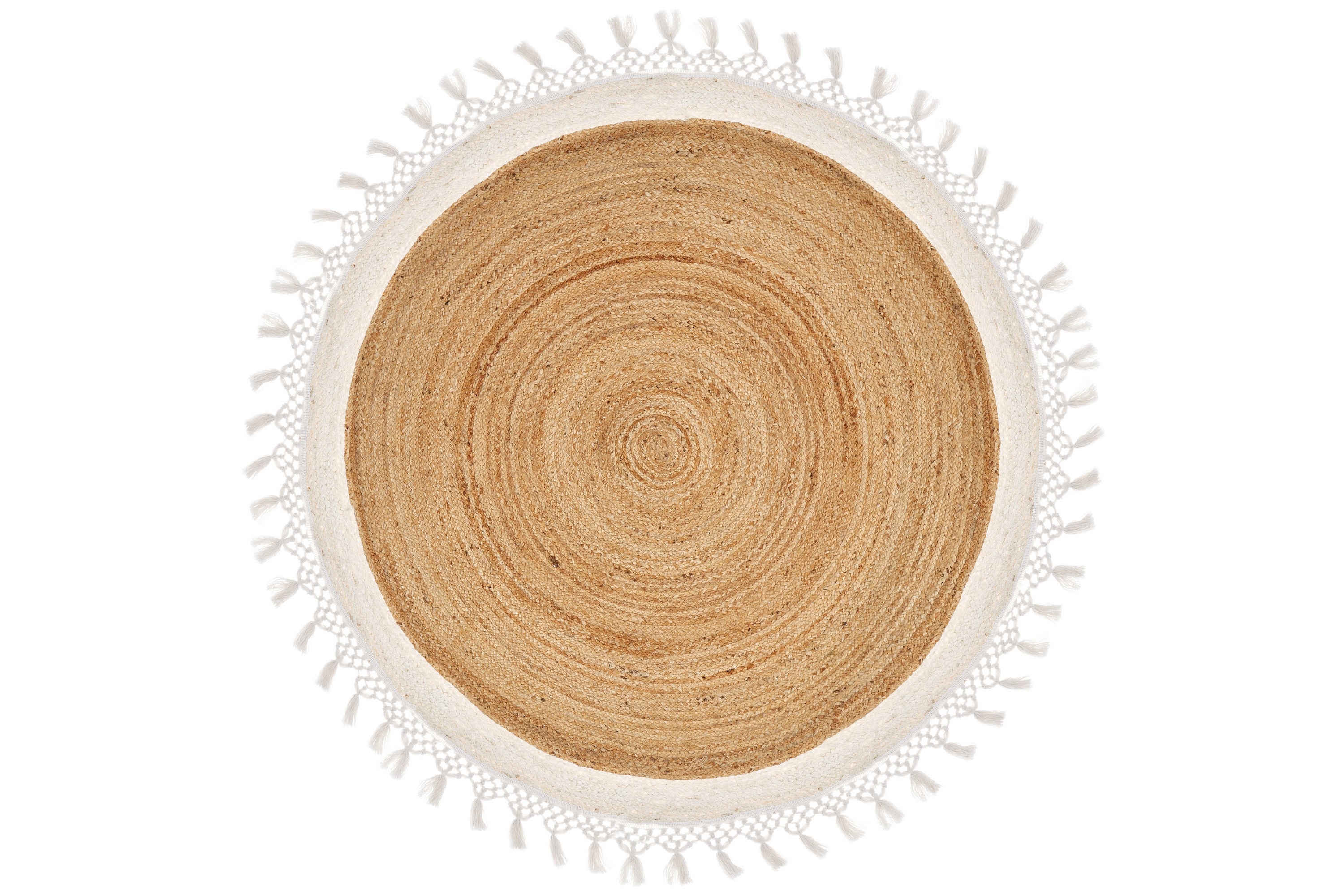 jutematta marts 140 cm rund - beige