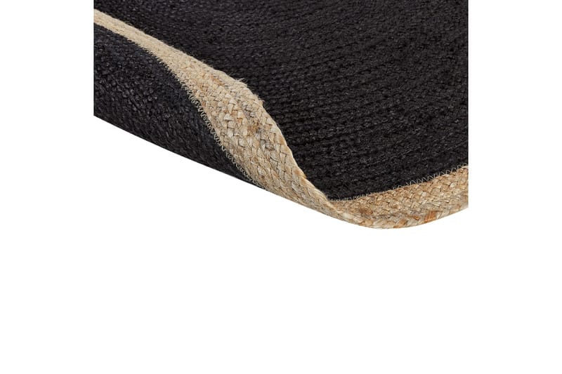 Jutematta Menemen 120 cm Rund - Svart - Textil & mattor - Matta - Modern matta - Jutematta & hampamatta