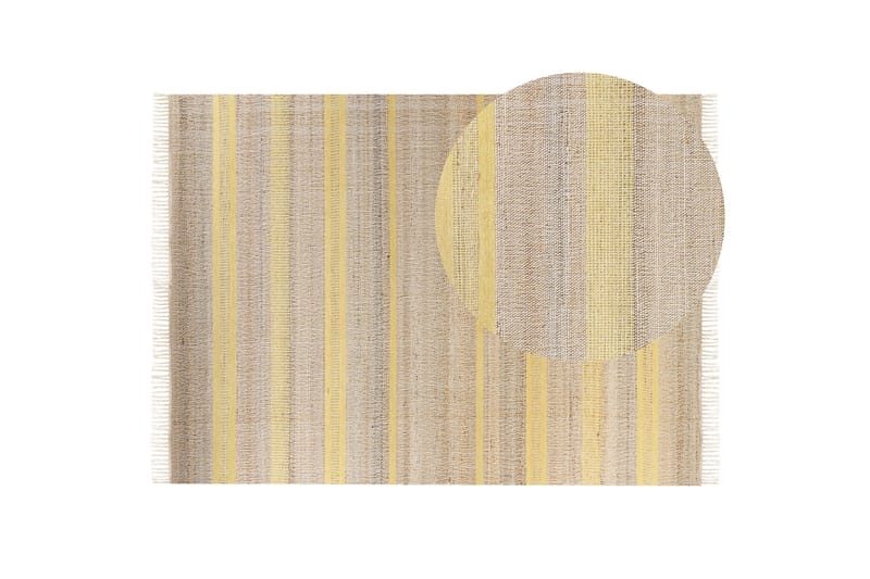 Jutematta Talpur 160x230 cm - Gul - Textil & mattor - Matta - Modern matta - Gångmatta