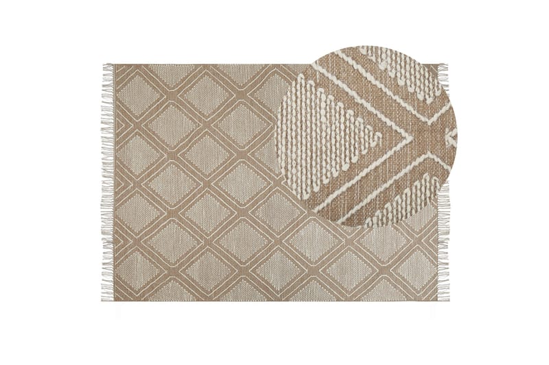 Kacem Bomullsmatta 140x200 cm - Beige - Textil & mattor - Matta - Modern matta - Bomullsmatta