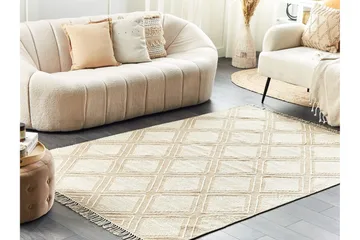 Kacem Bomullsmatta 160x230 cm - Beige - Textil & mattor - Matta - Modern matta - Bomullsmatta