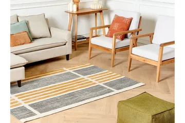 Katra Bomullsmatta 140x200 cm - Gul - Textil & mattor - Matta - Modern matta - Ryamatta