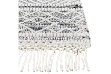 Kavak Ullmatta 160x230 cm - Svart/Vit - Textil & mattor - Matta - Modern matta - Ullmatta