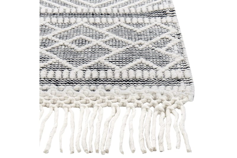 Kavak Ullmatta 160x230 cm - Svart/Vit - Textil & mattor - Matta - Modern matta - Ullmatta