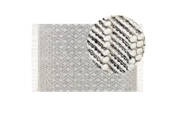 Kavak Ullmatta 160x230 cm - Svart/Vit - Textil & mattor - Matta - Modern matta - Ullmatta