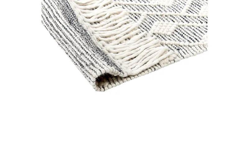 Kavak Ullmatta 160x230 cm - Svart/Vit - Textil & mattor - Matta - Modern matta - Ullmatta