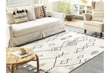 Kebir Bomullsmatta 140x200 cm - Svart/Vit - Textil & mattor - Matta - Modern matta - Bomullsmatta