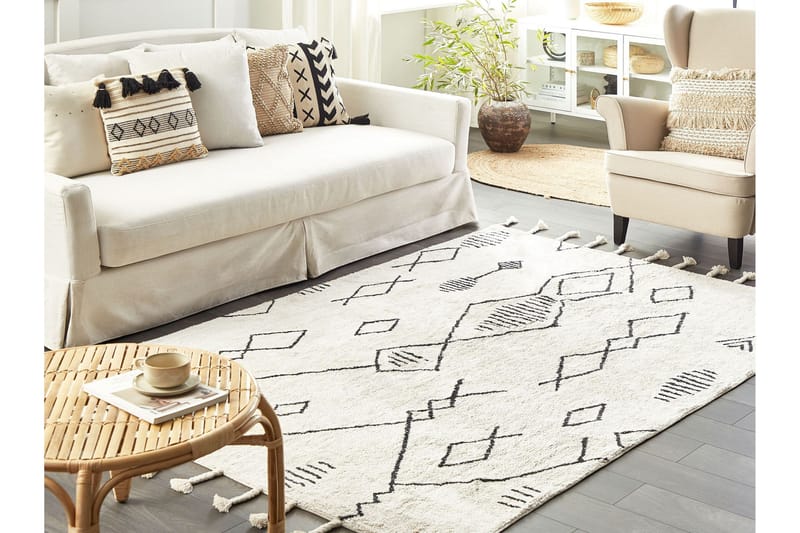 Kebir Bomullsmatta 140x200 cm - Svart/Vit - Textil & mattor - Matta - Modern matta - Bomullsmatta