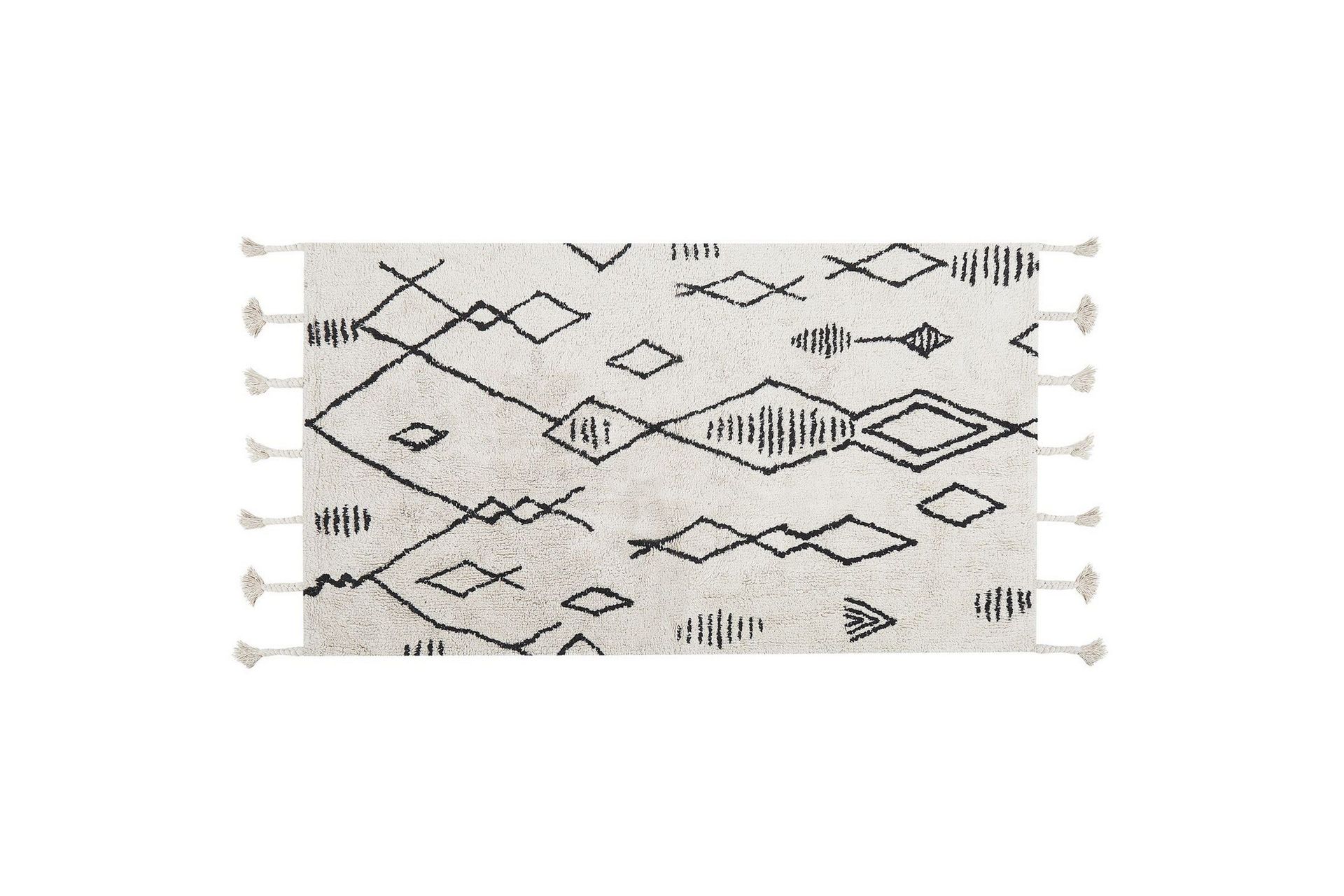 Kebir Bomullsmatta 80x150 cm - Svart/Vit