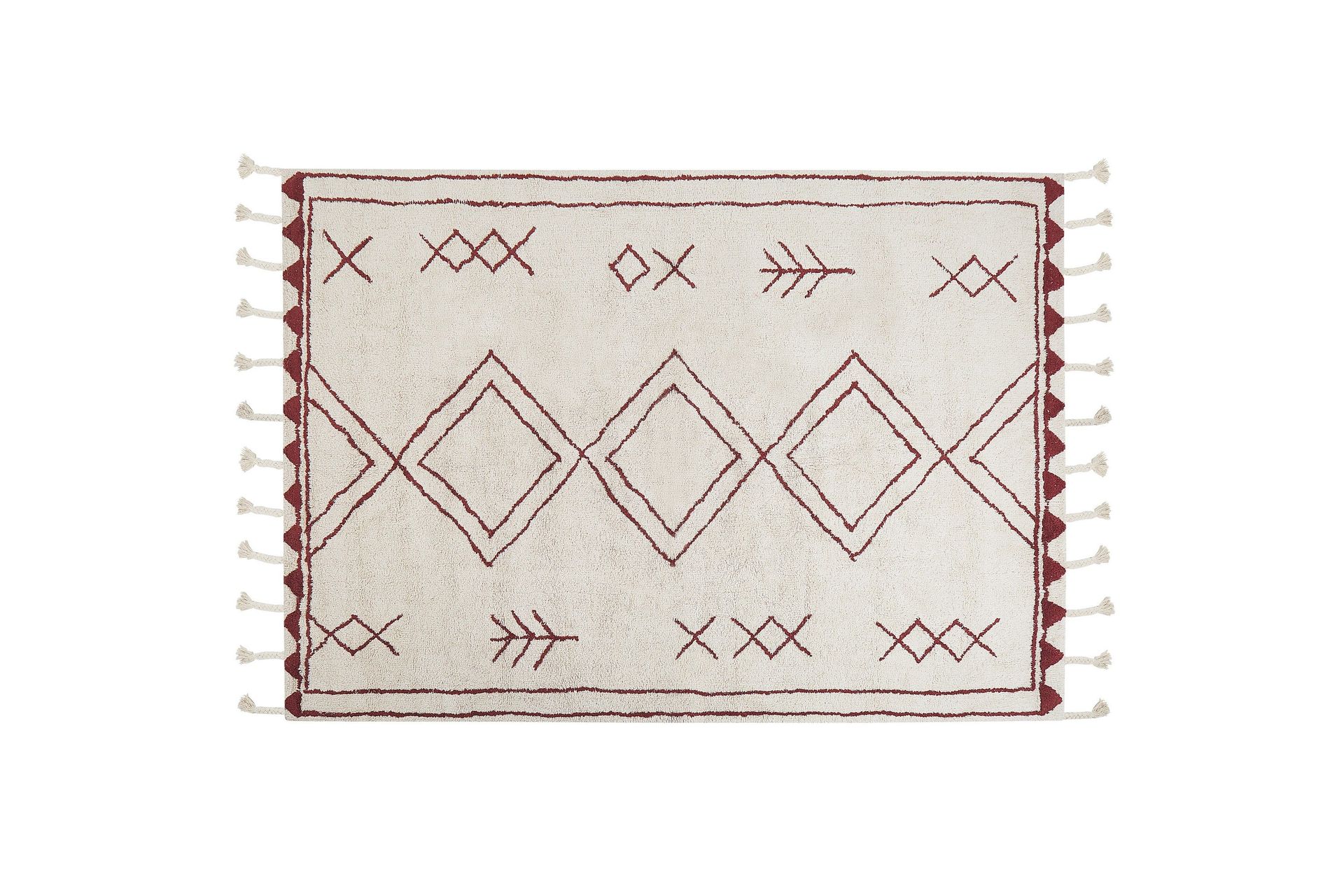 kenitra bomullsmatta 160x230 cm - svart/vit