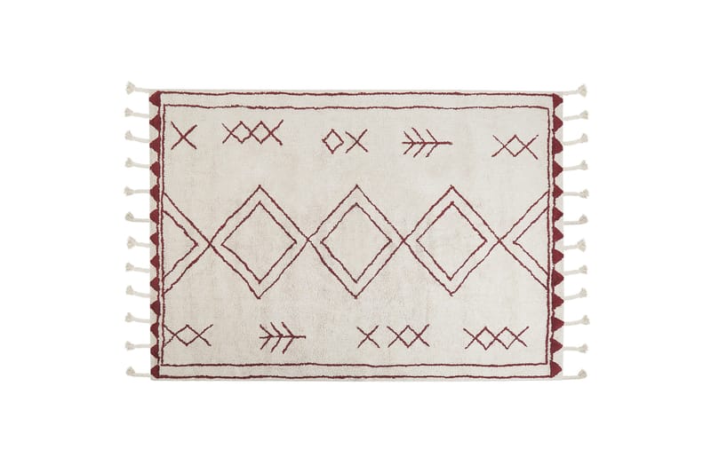 Kenitra Bomullsmatta 160x230 cm, Svart/Vit