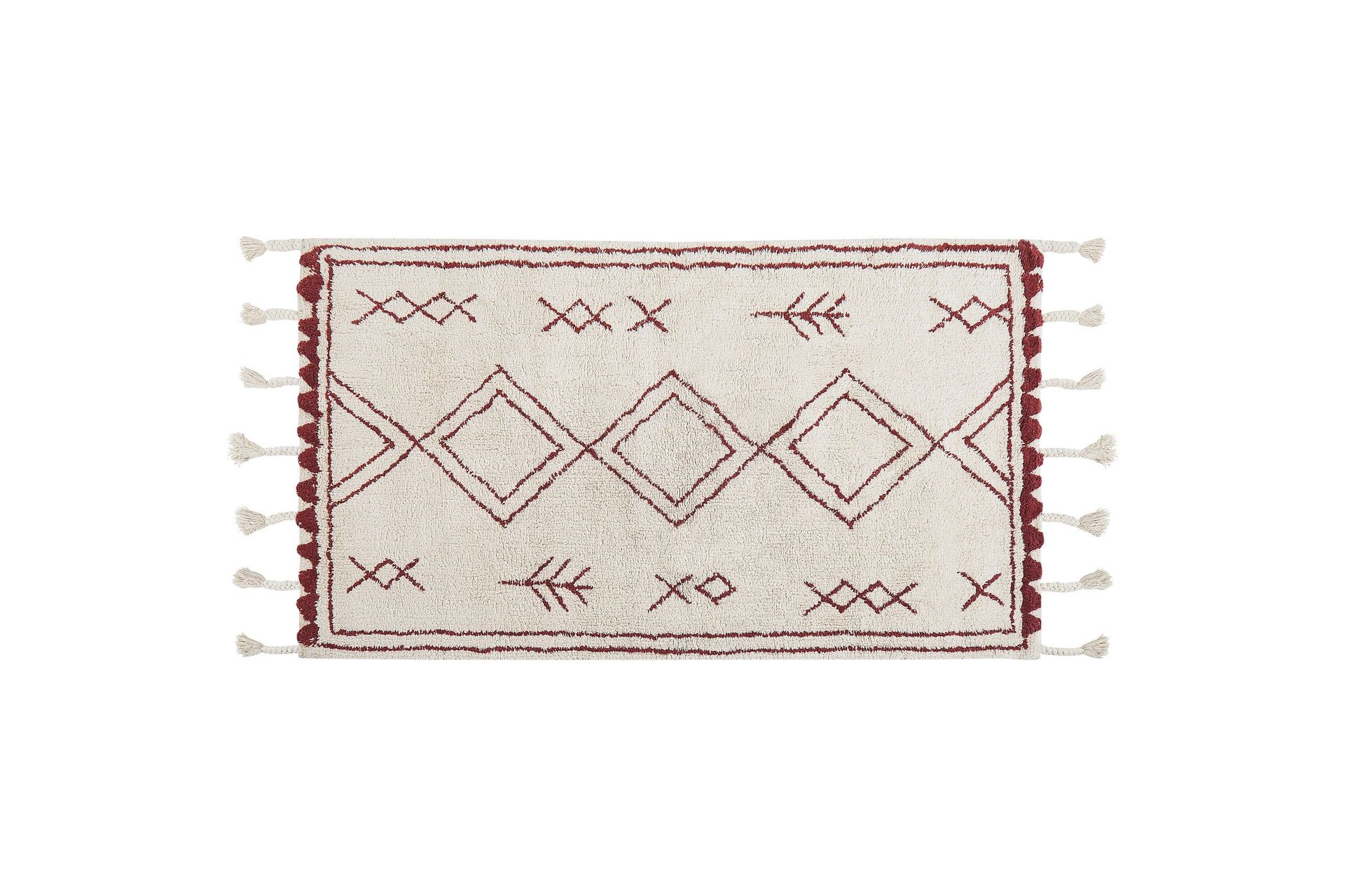 Kenitra Bomullsmatta 80x150 cm - Svart/Vit