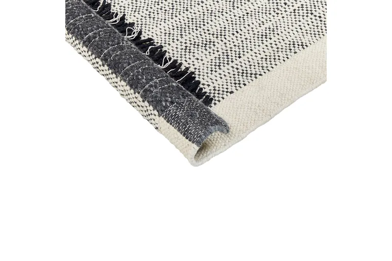 Ketenli Ullmatta 140x200 cm - Svart/Vit - Textil & mattor - Matta - Modern matta - Ullmatta