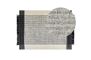 Ketenli Ullmatta 140x200 cm - Svart/Vit - Textil & mattor - Matta - Modern matta - Ullmatta