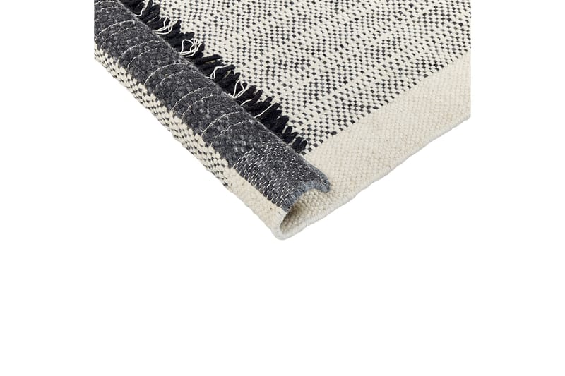 Ketenli Ullmatta 80x150 cm - Svart/Vit - Textil & mattor - Matta - Modern matta - Ullmatta
