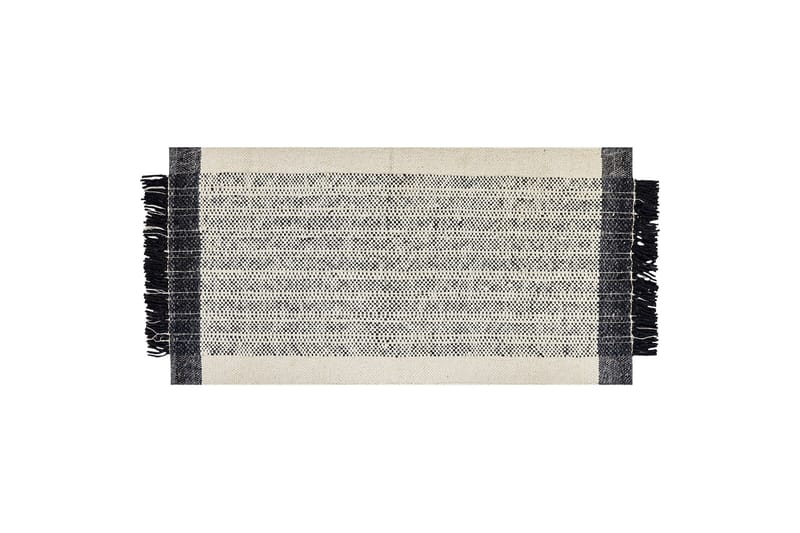 Ketenli Ullmatta 80x150 cm - Svart/Vit - Textil & mattor - Matta - Modern matta - Ullmatta