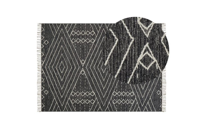 Khenifra Bomullsmatta 140x200 cm - Svart/Vit - Textil & mattor - Matta - Modern matta - Bomullsmatta
