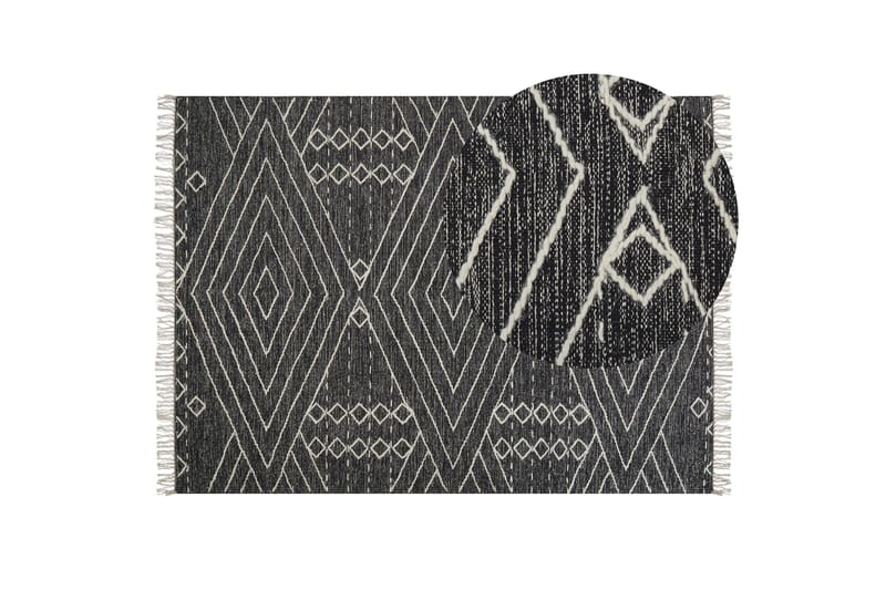 Khenifra Bomullsmatta 160x230 cm - Svart/Vit - Textil & mattor - Matta - Modern matta - Bomullsmatta