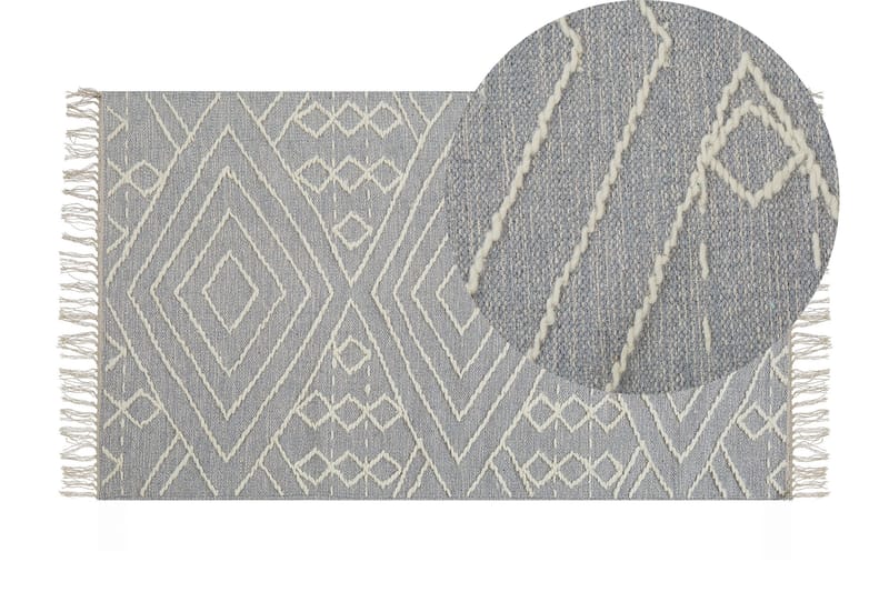 Khenifra Bomullsmatta 80x150 cm - Grå - Textil & mattor - Matta - Modern matta - Bomullsmatta